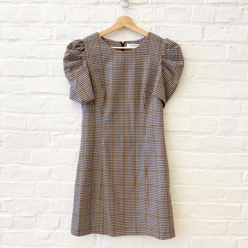 Amanda Uprichard‎ || Westwick Plaid Puff Sleeve Mini Dress Small